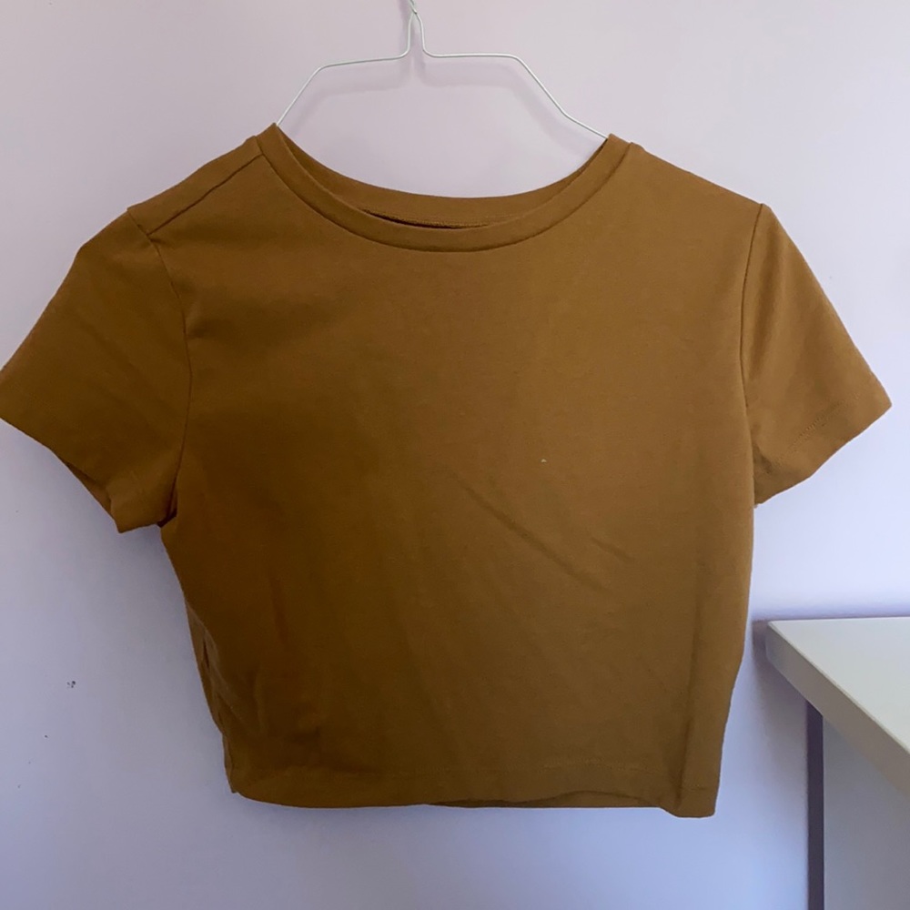 Wild Fable size small Dark beige cropped tee